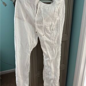 Linen White Pants